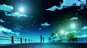 Night cherry blossom background anime. Anime Night Sky Wallpaper 1920 1080 68847 Hd Wallpapers