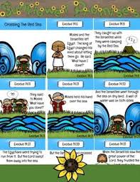 This Is The Story Of Moses And The Israelites Crossing The Red Sea After The Were Finally Able To Leave Eg Crossing The Red Sea Scripture Cards Childrens Bible