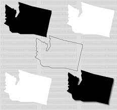 Washington State Map Svg Png Jpg Eps Vector Graphic Clip Art Etsy Washington State Map Washington State Outline State Map