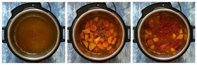 I just made a simple and mildly spiced vegetable pearl couscous to have as a ligh. Vegetarian Instant Pot Moroccan Stew Paint The Kitchen Red