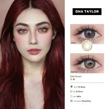 MIDROO แว่นตาสายตาสั้น คอนแทคเลนส์ คอนแทคเลนส์สี Taylor Brown บิ๊กอาย  น้ำตาล เทา เขียว Lens