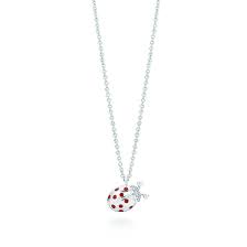 Tiffany Co Item Print Ladybird Pendant In 18k White Gold With Diamonds Mini Pendant 18k White Gold White Gold