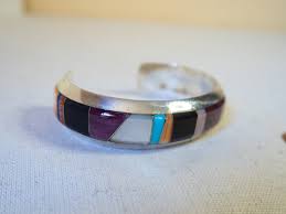 Multi Stone Sterling Silver B. Bonney Bracelet Cuff, Native American First  Nations Southwest Indian Jewelry