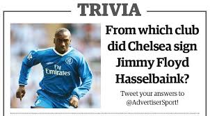 Mar 29, 2021 · challenge your family and friends to a trivia game night over zoom with these 101 random sports trivia questions and answers, and get ready to … Did Anyone Get Last Week S Trivia Question Chelsea Cfc Football Trivia Quiz Hasselbainkpic Twitter Com Bsg1tepj3a Advertisersport Cocotbodol
