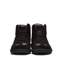 Maison margiela replica low sneakers, off white. Maison Margiela Black Replica High Top Sneakers Vergle