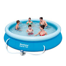 Pools und planschbecken für ihren garten hochwertige markenprodukte top bewertet! Bestway Pool Set 366x76cm Rund Swimmingpool Garten Baden Planschbecken Stabilo Mehr Als Nur Baumarkt