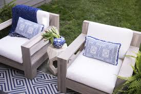 Patio Makeover With Frontgate Grey Outdoor Furniture Outdoor Wood Furniture Patio Makeover