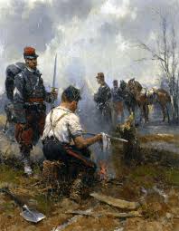 Cleaning The Swords Franco Prussian War By Hermanus Willem Koekkoek Civil War Art War Art Historical Painting