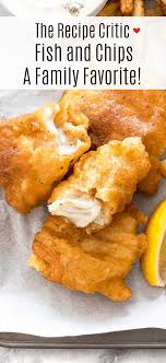 Super Easy Beer Battered Fish And Chips Recipe This Fried Cod Comes Out Super Crispy And Golden Brown And Flakey Fish Recipes Recipes Homemade Fish And Chips