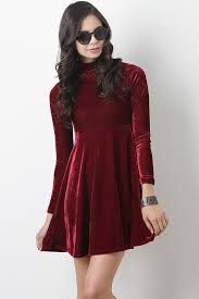 Velvet Dream Dress Dresses Red Velvet Skirt Turtle Neck Dress