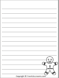 Free Printable Gingerbread Man Writing Paper Free Worksheet Pdf Download Writing Paper Gingerbread Man Writing Handwriting Paper Template Writing Paper