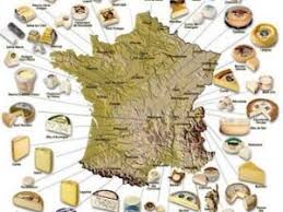 Autour De La Gastronomie Carte De France Des Fromages Aoc Fromages De France Fromage Carte De France