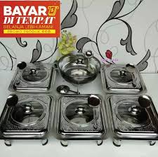 Tempat makan prasmanan silver stainless steel rak panci set wadah tudung pan saji tutup kaca oval food warmer pemanas kotak sajian nampan paket. Bayar Di Tempat Cod Promo Tempat Makan Prasmanan Set Prasmanan Motif Batik Isi 6 5 Prasmanan Kotak 1 Prasmanan Bulat Lengkap Pemanas 6 Sendok Sayur Bahan Stainless Stell Anti Karat Tutup Motif Batik Lazada Indonesia