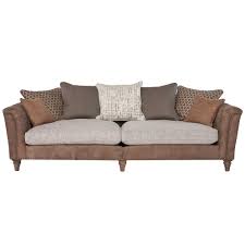 Darwin Grand Split Leather And Fabric Mix Pillow Back Sofa Available Online At Barker Stonehouse Browse Our F Formal Living Room Decor Living Room Sofa Sofa