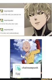 L Is For The Way You Look At Me Tiktok Onepunchman Genos Saitama Genosai Saigenos One Punch Man Funny One Punch Man Anime One Punch Man