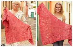 Huge sale on lace knitting patterns now on. Knit Heart Lace Shawl Free Knitting Pattern Knitting Pattern