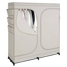 It's made from steel and has plastic connectors that makes assembly a breeze. Abble Wardrobe Storage Closet Clothes Portable Closet Organizer Portable Wardrobe Special Material Canvas Fabric With Durable Zipper For Bedroom Nature 36 Lx19 7 Wx63 H 40lbs Buy Online In Bahamas At Bahamas Desertcart Com Productid 174697788