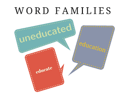 The word rules as a king. Word Families