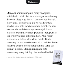 Download for offline reading, highlight, bookmark or take notes while you read senja, hujan, & cerita yang telah usai. Akubaca On Twitter Senja Hujan Cerita Yang Telah Usai Boy Candra Rp52 000 Https T Co P5cdkwvqzn