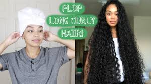 Do it overnight or with a diffuser for those str. How To Plop Curly Hair T Shirt Plopping On Long Curly Hair Youtube