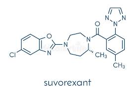 Suvorexant Insomnia Drug Sleeping Pill Molecule Dual Orexin Receptor Antagonist Dora Skeletal Formula Stock Vector Illustration Of Drug Atoms 187167747