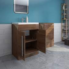 Refresh your bathroom with a wonderful vanity unit from homebase. Calm Walnut Freestanding Vanity Unit Back To Wall Toilet Unit Set