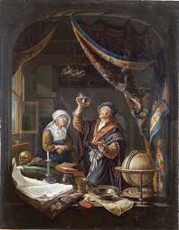 Domenicus Van Tol Circa 1635 1676 L Analyse Panneau Signe Et Date 1672 47 5 X 60 Cm Peinture Baroque Les Arts Art Graphique