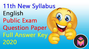 11th English Public Exam Question Paper Full Answer Key 3dsegments Question Paper This Or That Questions Answer Keys