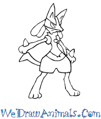 How To Draw Lucario Pokemon