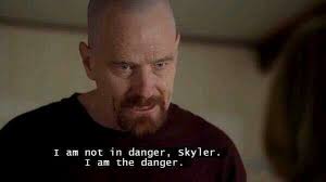 That moment is legendary. ?? Originally, Vince Gilligan had written &ldquo;I am  the one who knocks&rdquo; to be delivered in a calm, chilling tone &mdash; more like a  quiet warning than an