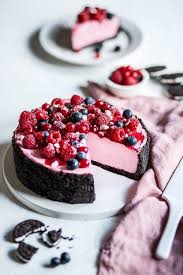 Cheesecake Sans Cuisson Aux Fruits Rouges Chefnini Recette Gateau Fruit Cheesecake Cheesecake Sans Cuisson