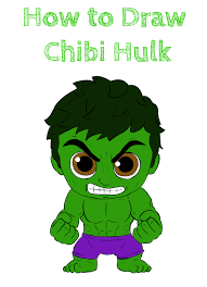 Learn how to draw the incredible hulk in this simple step by step narrated video tutorial. How To Draw Chibi Hulk How To Draw Easy