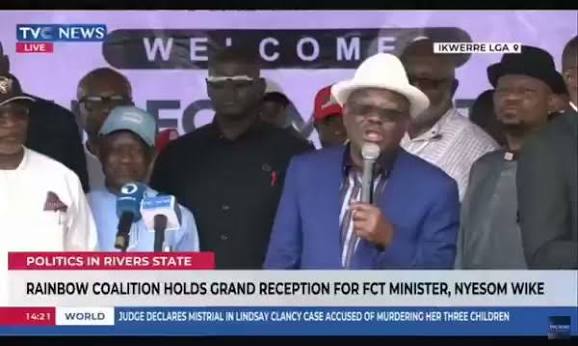 Nyesom Wike Arrives for Civic Reception as Amaechi Buries ...