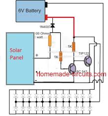 That is what you will find in this simple diagram and video of this solar light circuit. Simple Solar Garden Light Circuit With Automatic Cut Off Homemade Circuit Projects