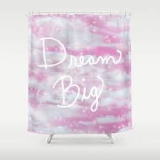 Dream Big In Pink Shower Curtain By Lisa Argyropoulos Society6 Pink Shower Curtains Lavender Shower Curtain Unique Shower Curtain