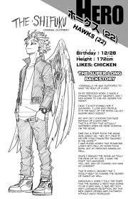 Hawk originals (fun design 2) fabric face mask. ã‚ªãƒ¼ãƒ‰ãƒªãƒ¼audrey On Twitter I Translated The Long Character Profile For Boku No Hero Academia Vol 20 S Omake Page For Hawks I Also Included A Picture Of Takahiro The Bird Man That Horikoshi