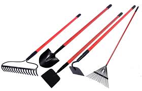 Garden Tools Set Include Shovel Hoe Bow Rake Steel Rake Scraper Planting Yard Garden Tool Set Gardening Tool Kit Garden Tools
