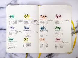 2019 Bullet Journal Set Up Yellow Feather Bullet Journal Yearly Calendar Bullet Journal Set Up Bullet Journal Yearly