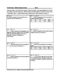 Circuit Training Writing Equations Of Lines Algebra Writing Equations Equations Algebra