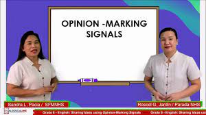 Brendan daley & brett green. Grade 8 English Sharing Ideas Using Opinion Marking Signals Youtube