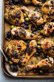 Sheet Pan Chicken Marbella The Modern Proper Recipe In 2020 Chicken Marbella Sheet Pan Meals Chicken Sheet Pan Dinners