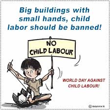 When a child is asked or forced to do little hands should pick books, neither rags nor serving the crooks. World Day Against Child Labour Quotes Images 2021 Theme Poster Status