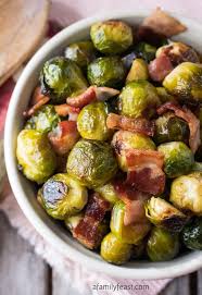 Oven Roasted Brussels Sprouts With Bacon Recipe Veggie Dishes Flavorful Recipes Vegetable Recipes
