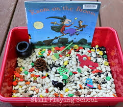 Make a room on the broom story basket for play literacy time with young children! Room On The Broom Sensory Bin Still Playing School