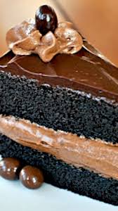 Midnight Sin Chocolate Cake With Chocolate Mousse Filling And Ganache Glaze A Rich Moist Chocolate Cake Chocolate Desserts Cake Recipes Cake