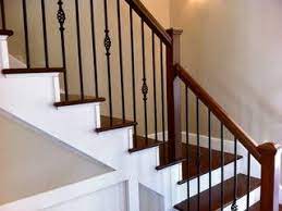 Wrought Iron Spindles With Poplar Stairs Traditional Staircase Vancouver By S A Iron Stair Balusters Wrought Iron Staircase Wrought Iron Stair Railing