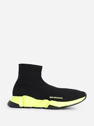 Balenciaga Socks Black And Yellow Balenciaga Speed Stretch Knit Mid Top Trainers In Black Modesens Sneakers Balenciaga Sneakers Balenciaga