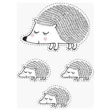stickers herissons 17700004 achat stickers decoration chambre bebe herisson