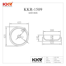 Round Solid Surface Wash Basin Made By High Quality Material Kkr 1509 Wash Basin Solid Surface Basin