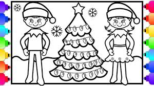 Have your little ones ever wondered how to draw the elf on the shelf®? How To Draw A Girl Elf On The Shelf And A Boy Elf On The Shelf Christmas Coloring Page Glitter Youtube
